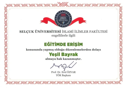 YÖK Engelsiz Üniversite Bayrak Ödülleri